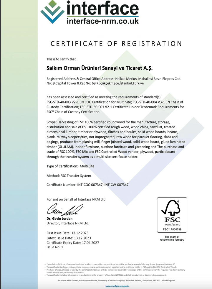 Respect for Nature, Life for Wood: Discover Quality with Our FSC Certified Products