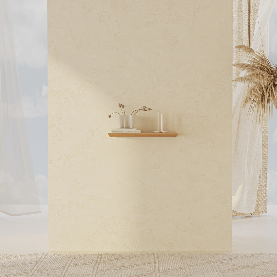55 cm Tala Oak Wall Shelf - Linerora