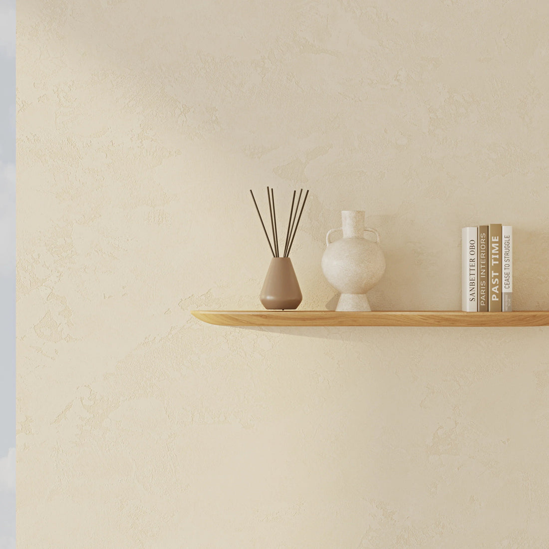 80 cm Right - Side Blob Oak Shelf - Linerora