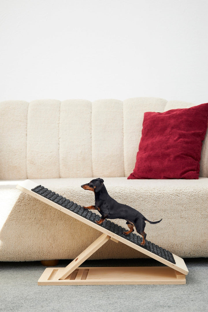 Adjustable Disassembled Wooden Dog Climbing Ramp - Linerora
