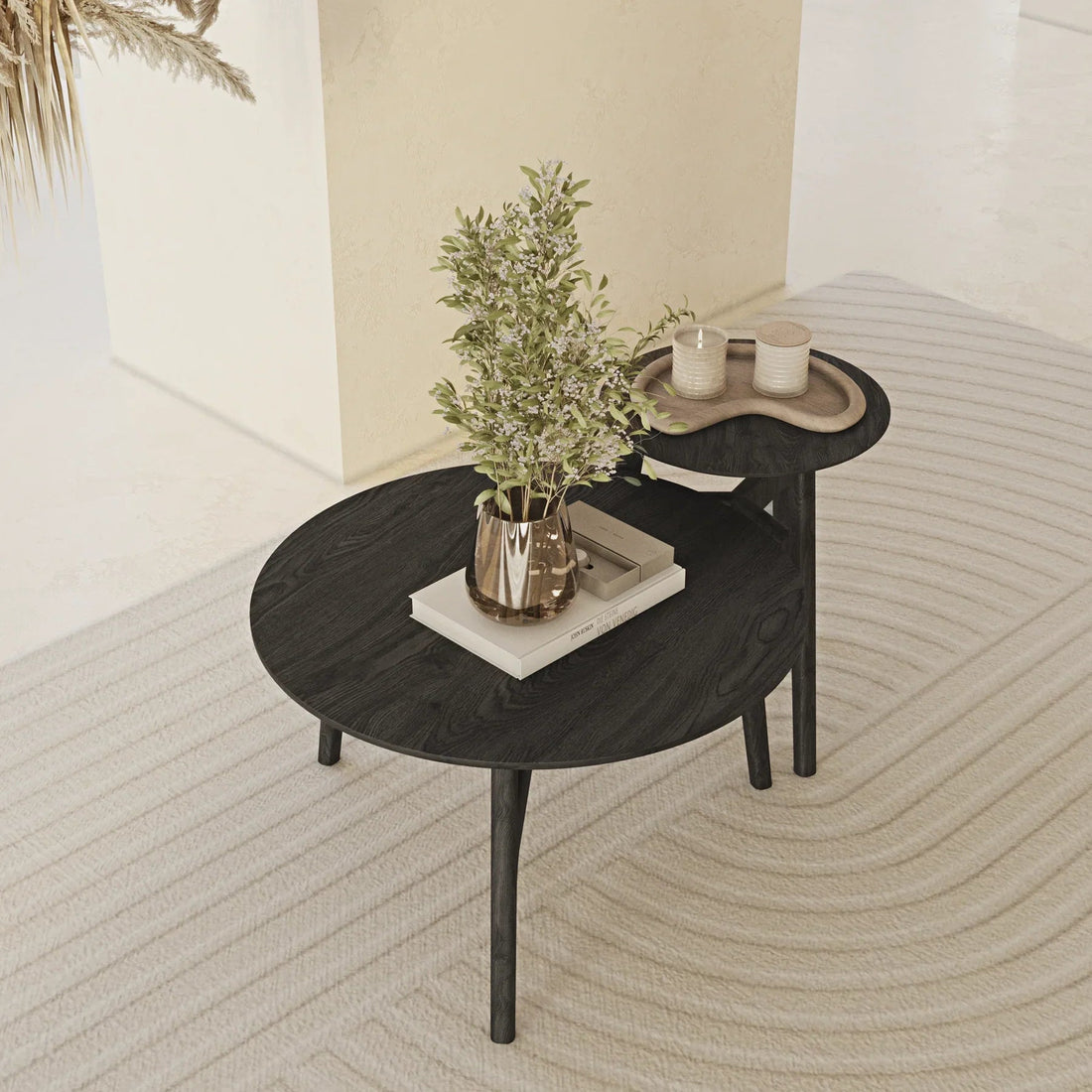 Black Casablanca Coffee Table Set - Linerora