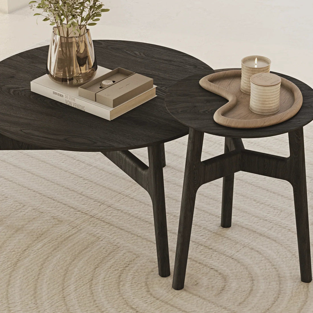 Black Casablanca Coffee Table Set - Linerora
