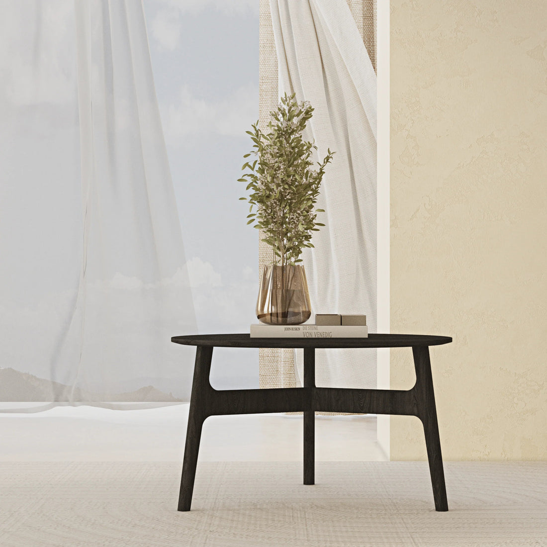 Black Coffee Table - Casablanca Style - Linerora