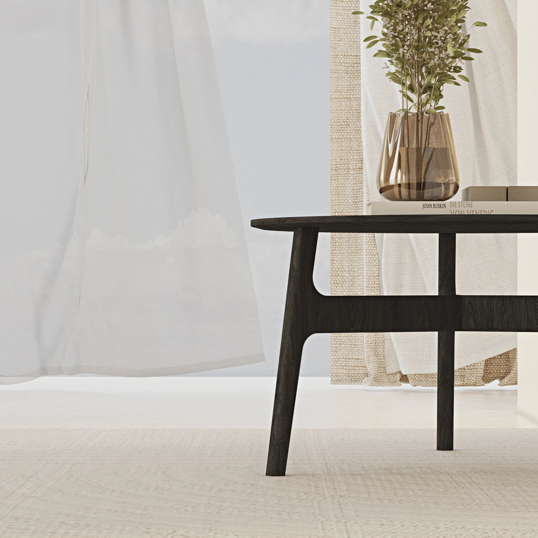 Black Coffee Table - Casablanca Style - Linerora