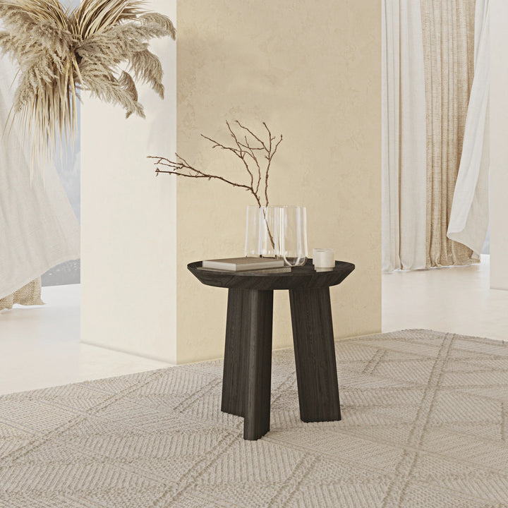 Black Tate Side Table - Linerora