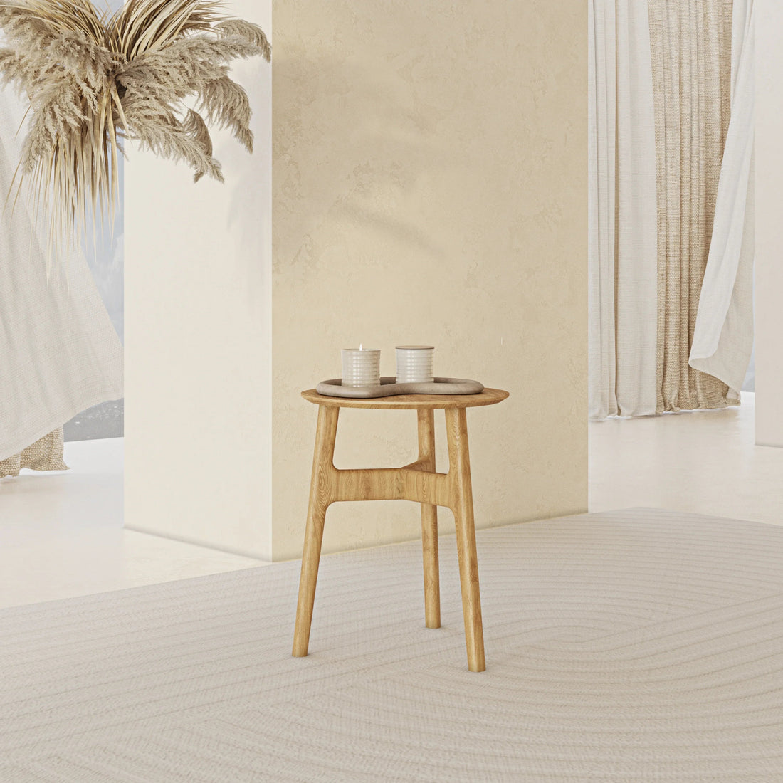 Casablanca Oak Accent Table - Linerora