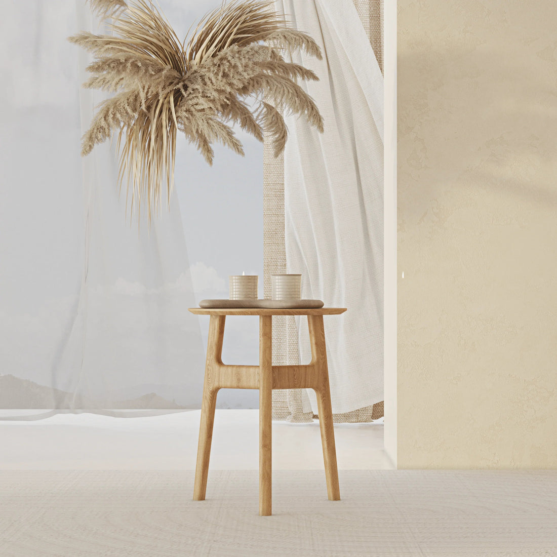Casablanca Oak End Table - Linerora