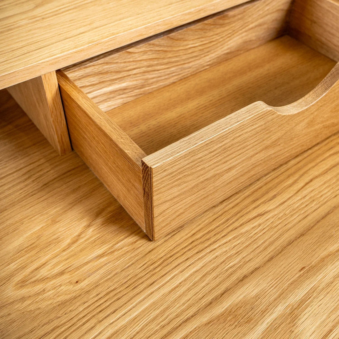 Chic Lofi Oak Home Office Desk - Linerora