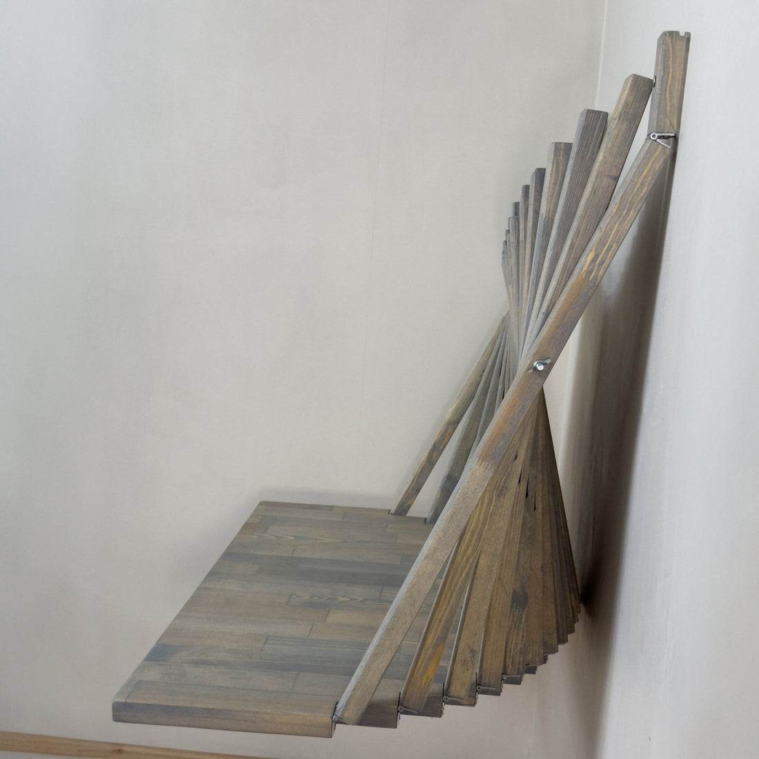 Flow Compact Wall Desk | FSC Certified Wall Mounted Table | Foldable | Ash Color - Linerora