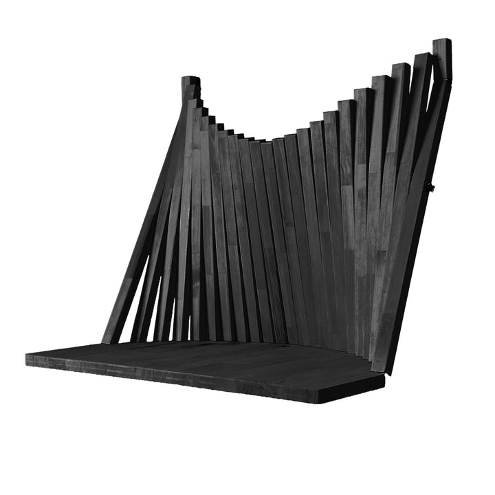 Flow Compact Wall Desk | FSC Certified Wall Mounted Table | Foldable | Black - Linerora