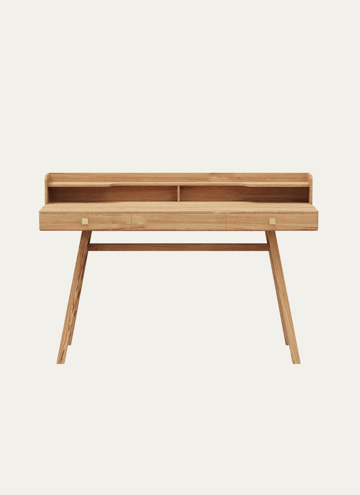 MARSEL 140 CM DESK WITH SHELVES - Linerora