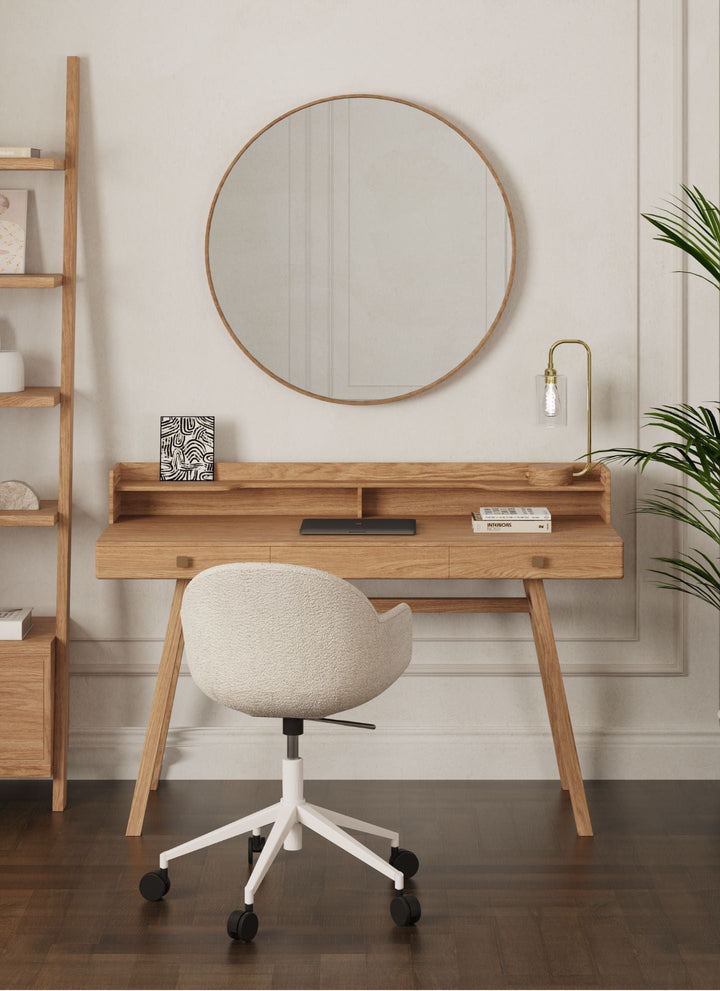 MARSEL 140 CM DESK WITH SHELVES - Linerora