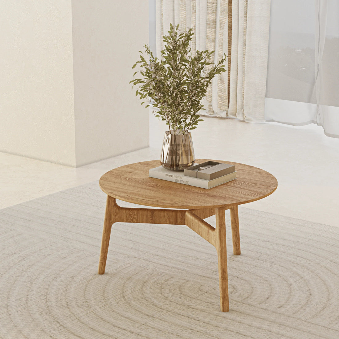 Oak Coffee Table in Casablanca Style - Linerora