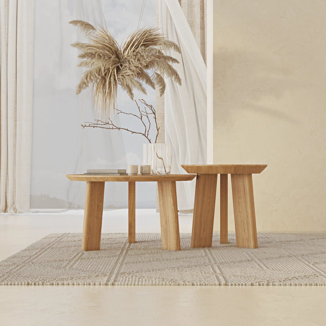 Oak Tate Coffee Table Collection - Linerora