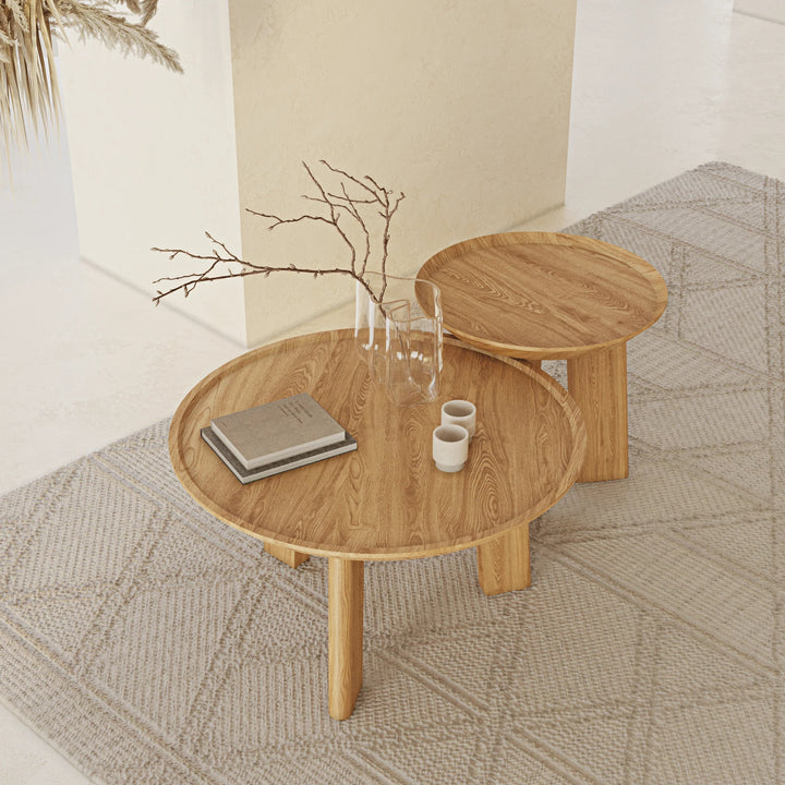 Oak Tate Coffee Table Collection - Linerora