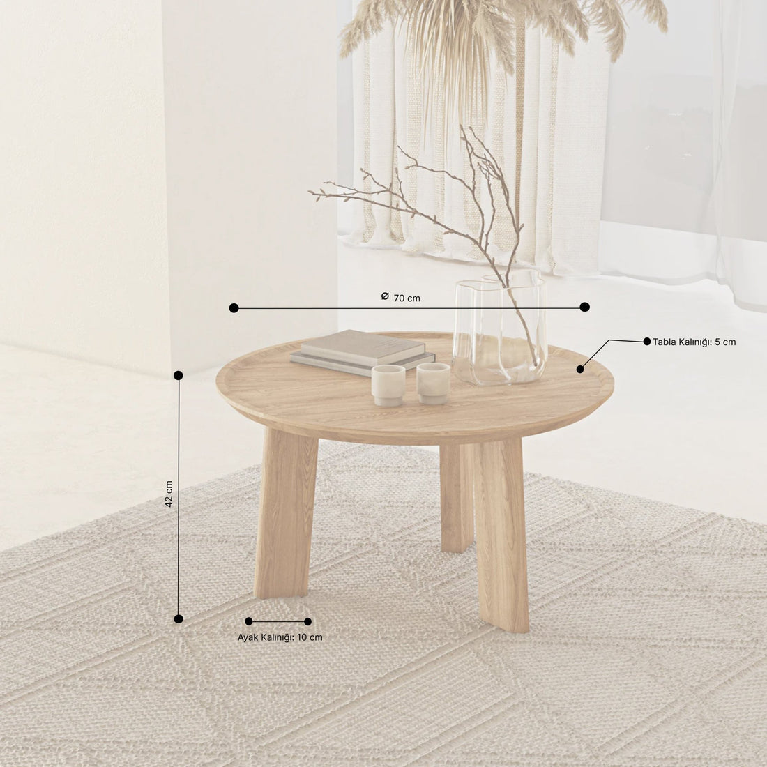 Oak Tate Coffee Table Collection - Linerora