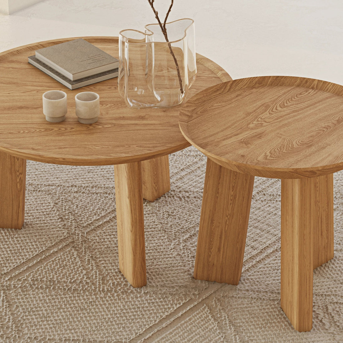 Oak Tate Coffee Table Collection - Linerora
