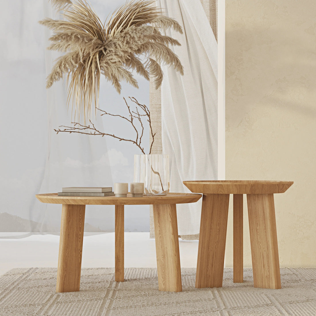 Oak Tate Coffee Table Collection - Linerora