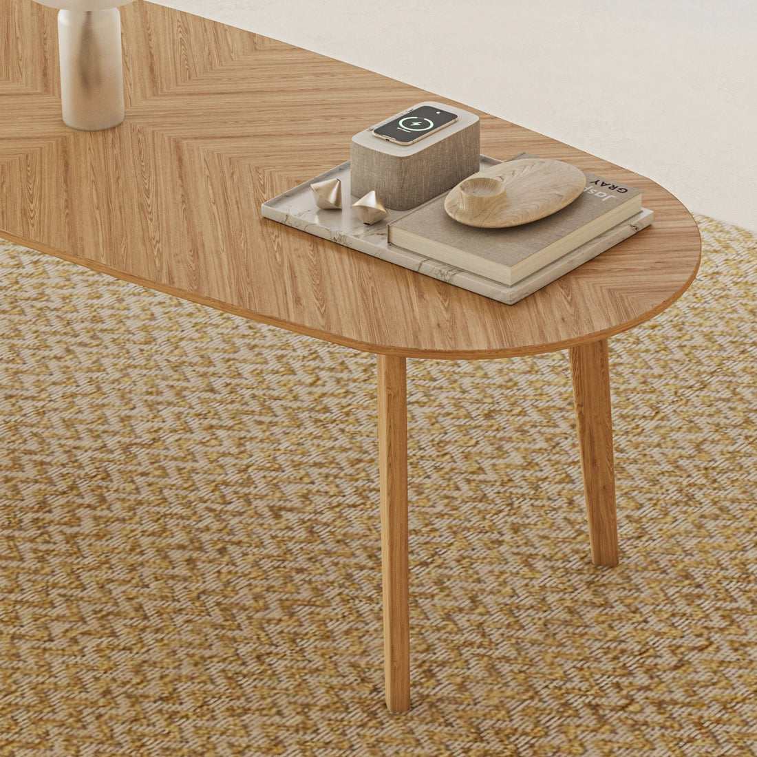 Oval Coffee Table in Helsinki Design - Linerora