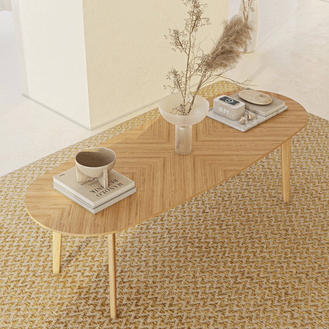 Oval Coffee Table in Helsinki Design - Linerora
