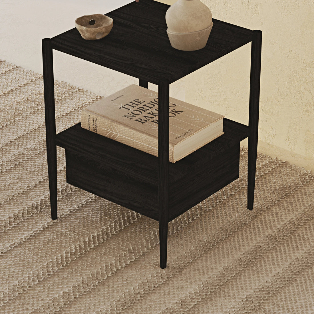 Scandinavian Style Nightstand - Linerora