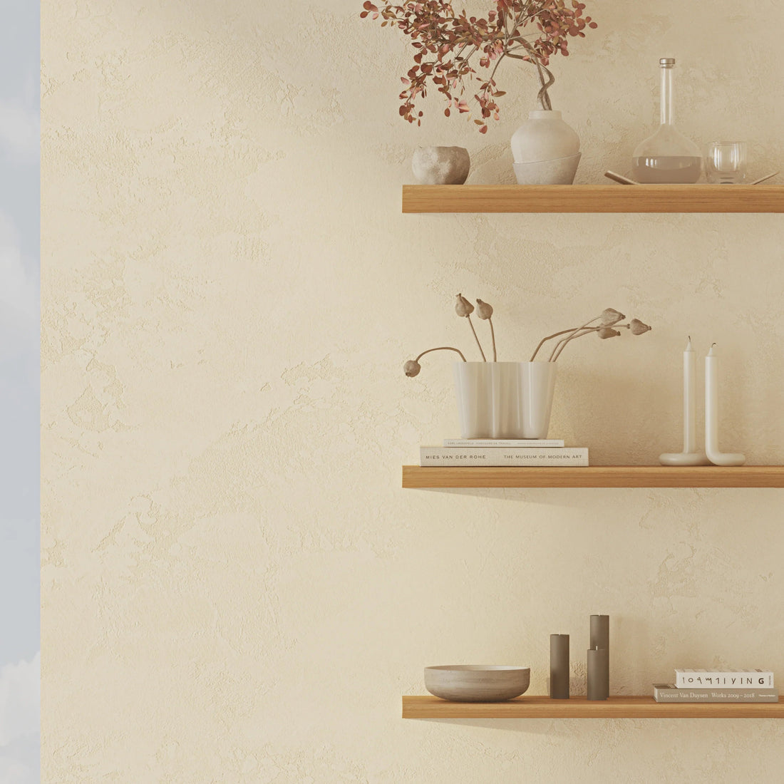 Tala Oak 50 cm Three - Tier Shelf Set - Linerora