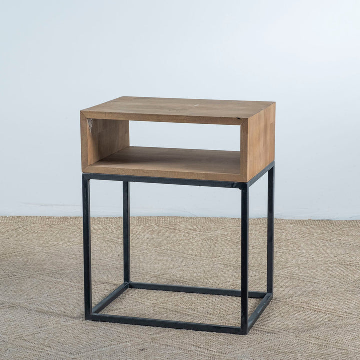 Walnut Musson Nightstand Without Drawers - Linerora